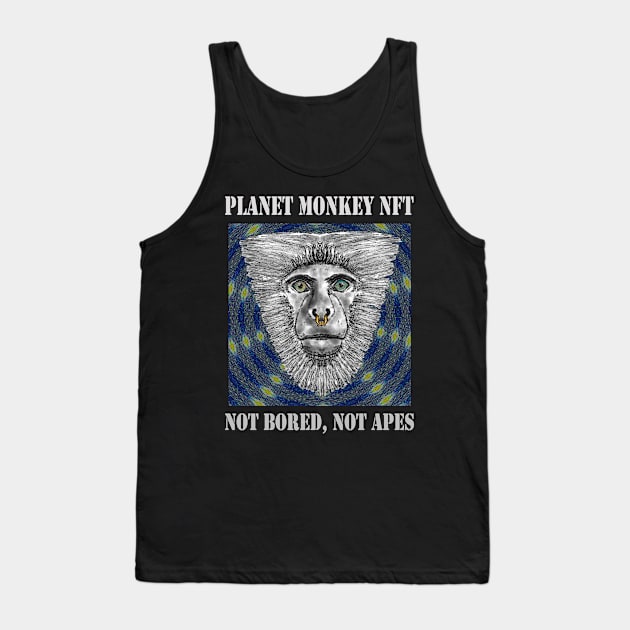 On Planet Monkey nft Collection Not Bored Apes Tank Top by PlanetMonkey